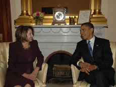 Nancy Pelosi and Barack Obama